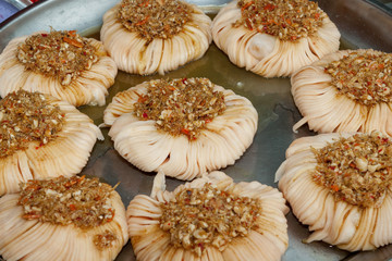 Garnierte Santol Früchte