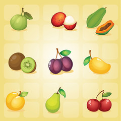 various fruits