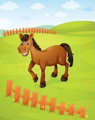 Poster Ferme cheval