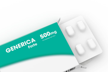 Green generica medical pill box angular - 45875302