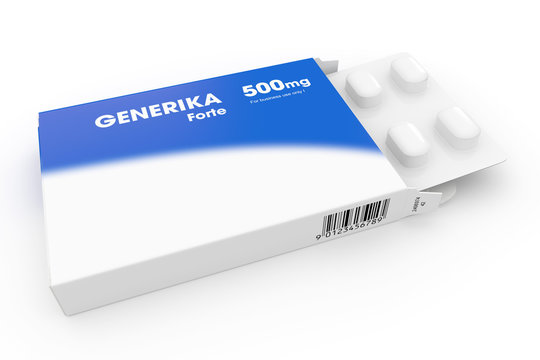 Blue generika medical pill box angular