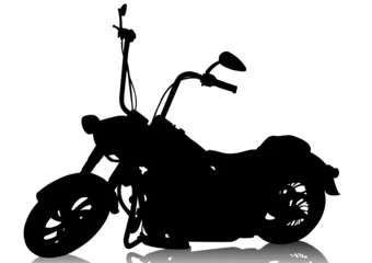 Peel and stick wall murals Motorcycle Chopper motorcycle
