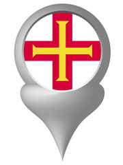 Obraz premium ガーンジー 国旗 フレーム マーク ポイント