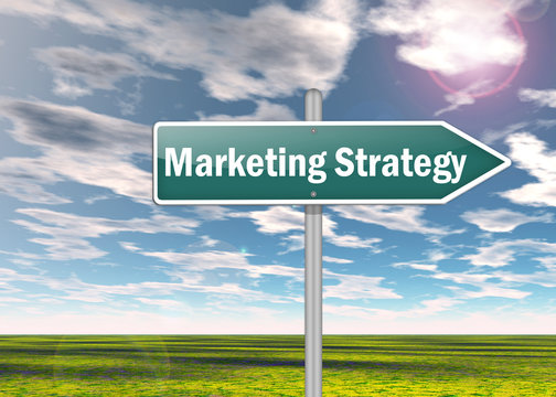 Signpost "Marketing Strategy"