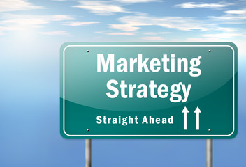 Highway Signpost "Marketing Strategy"