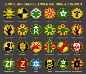 Zombie Apocalypse Essential Signs & Symbols