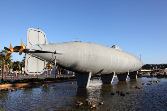 The Peral Submarine in the city of Cartagena, Spain