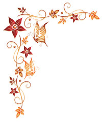 Herbst, frame, Blätter, Laub, Ranke, Herbstfarben