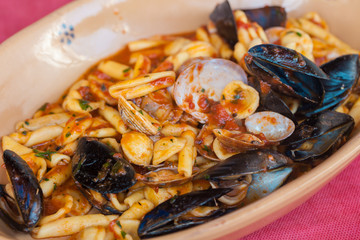 Pasta with seafood