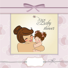 pretty young mother holding a new baby girl