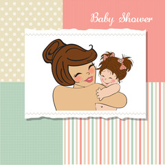 pretty young mother holding a new baby girl