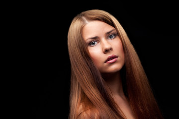 Fototapeta premium Beautiful woman with healthy long hair