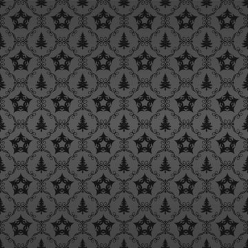 gray wallpaper with stars and trees