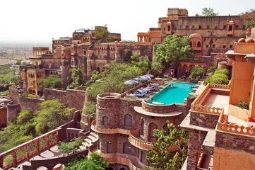 Selbstklebende Fototapete Indien Neemrana Fort Palace, Rajasthan, Indien