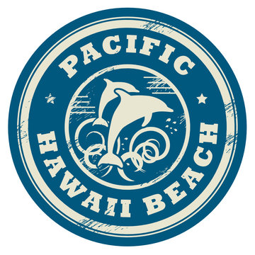 Grunge rubber stamp with name of Pacific, Hawaii, vector