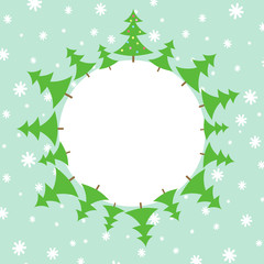 Christmas tree in the snow