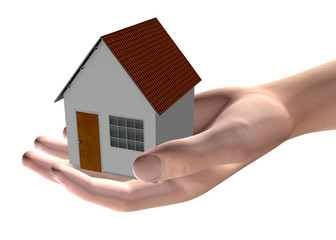 HOUSE IN HUMAN HAND