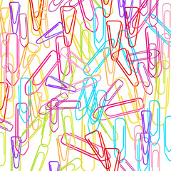 Paper clip set vector background