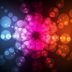 Neon abstract lines design on dark background