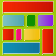 Colorful speech bubbles and balloons background vector