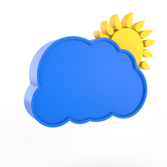 blue cloud and the sun