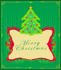 Abstract christmas tree card