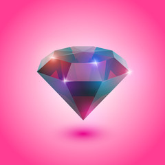 A beautiful ruby gem (vector object)