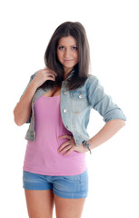 Obraz premium girl in a jeans jacket