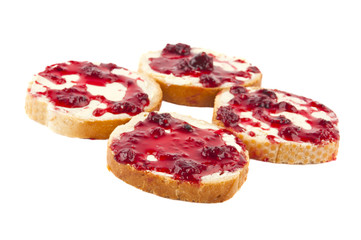 sandwiches with raspberry jam
