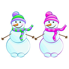 two snowmen