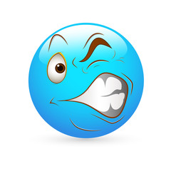 Smiley Emoticons Face Vector - Irritation