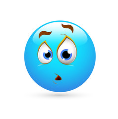 Smiley Emoticons Face Vector - Surprised