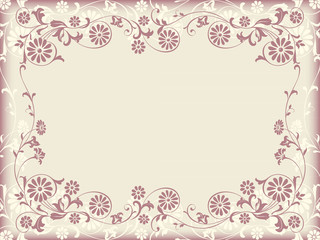 frame with swirling floral ornament. wedding background