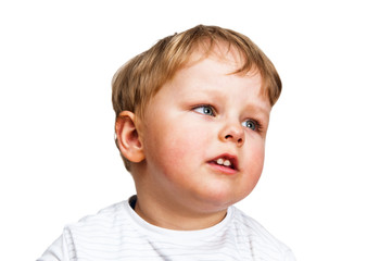 Portrait of the little boy, close up