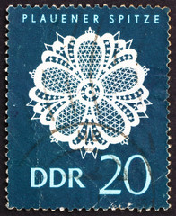 Postage stamp GDR 1966 Lace Design