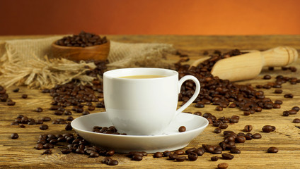 Obraz premium Gorąca kawa