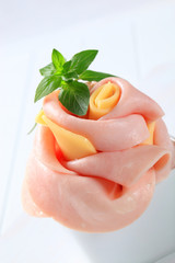 Ham and cheese appetizer