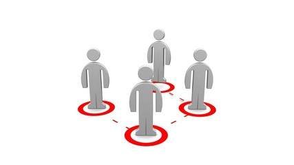 3d network building / multilevel marketing footage