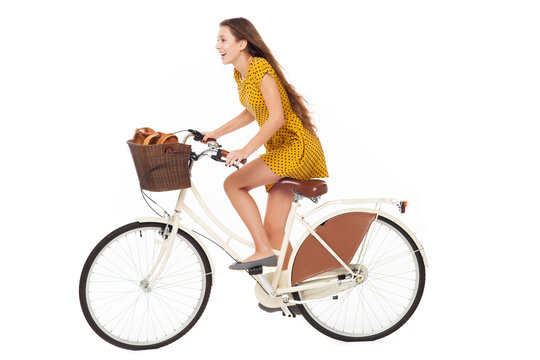 Woman Riding A Bike