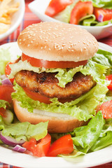 Healthy vegetarian burger