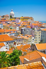 Beautiful view of Lisbon old city, Portugal