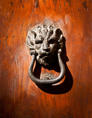 Doorknocker with head of lion