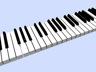 3D piano keyboard