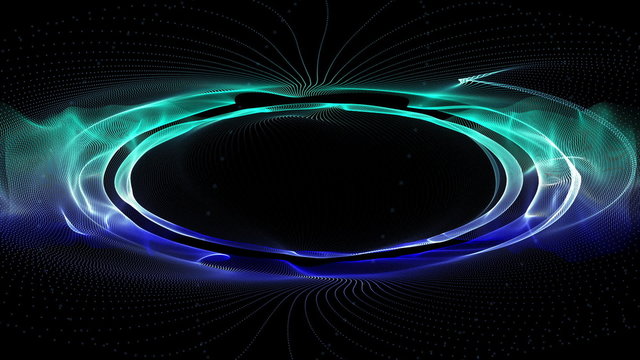 futuristic video animation - particle object – loop HD