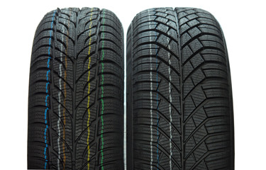 winter tires isolated on white background