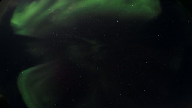 Green Northern Lights - Solar storm