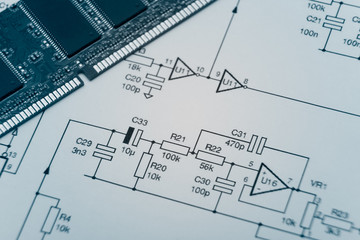 Diagram with computer memory