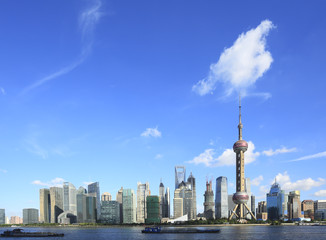 Obraz premium Lujiazui Finance&Trade Zone of Shanghai skyline at New attractio