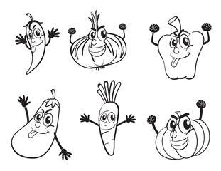 vegetable sketches