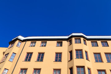 Fototapeta na wymiar Budynek mieszkalny w Sztokholmie